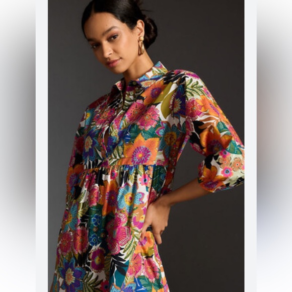 Anthropologie Bettina tiered midi dress by Maeve - Picture 2 of 7